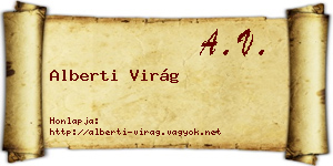 Alberti Virág névjegykártya