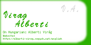 virag alberti business card
